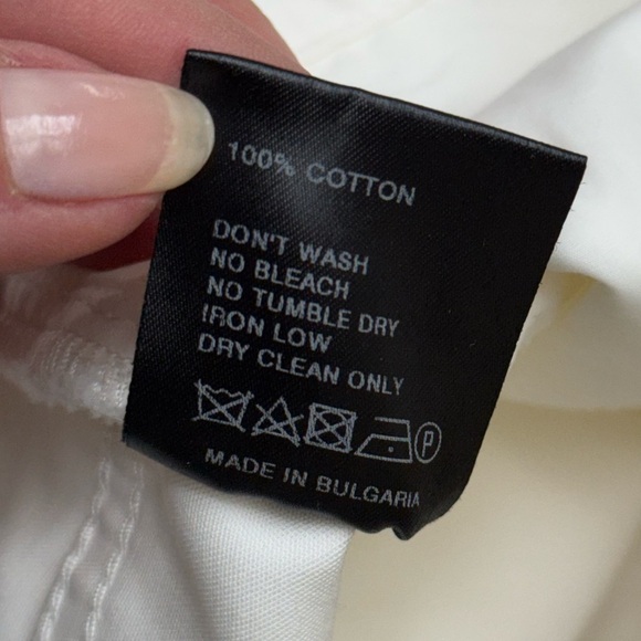 Christian Wijnants Pelanac Cropped Wide Leg Trousers - White Denim, Size 8 - Picture 10 of 15